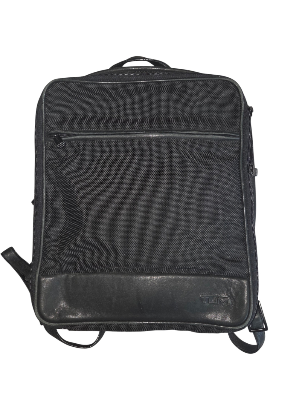TUMI Black Nylon/Leather Backpack Luggage 43040D3